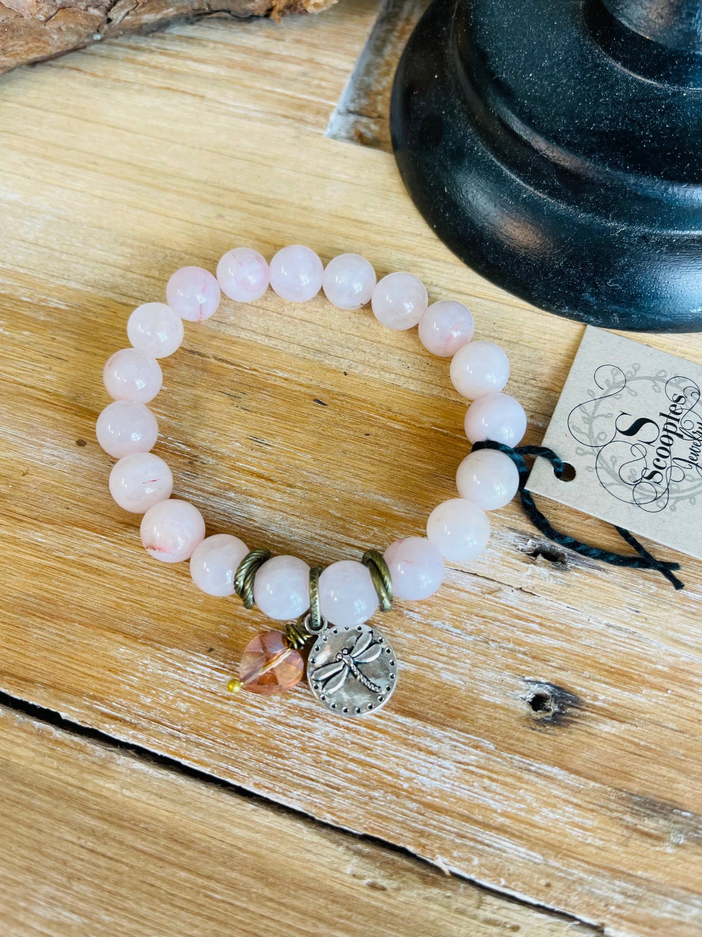 Blushing Dragonfly Charm-Bracelet