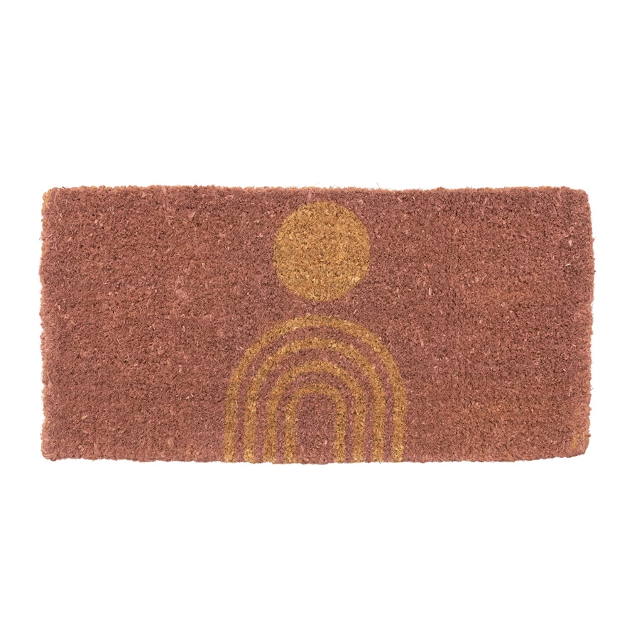 Natural Coir Doormat Mid-Century