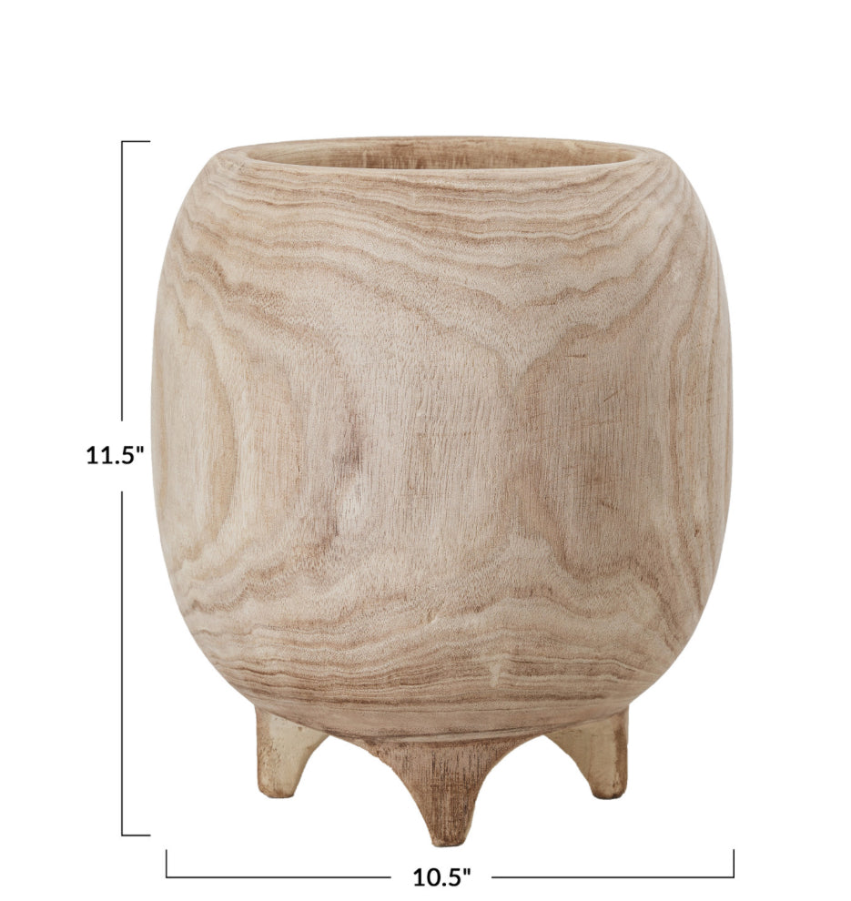 Paulownia Wood Footed Planter
