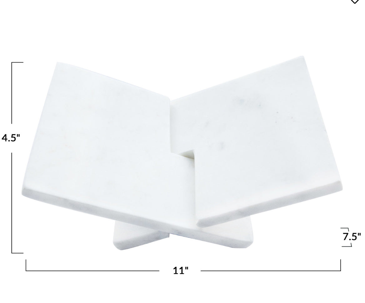 Interlocking Marble Book Holder