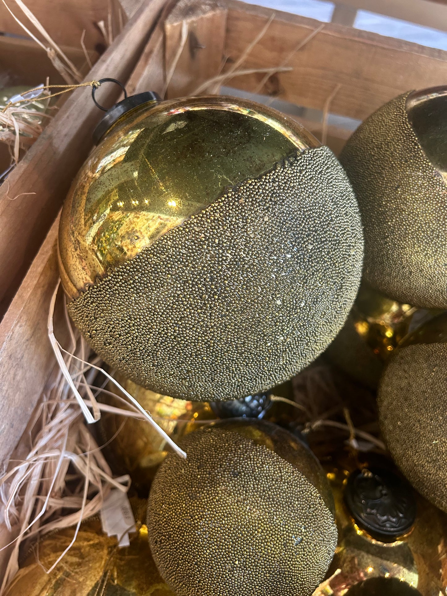 Mercury Glass Bead-dipped Ornament
