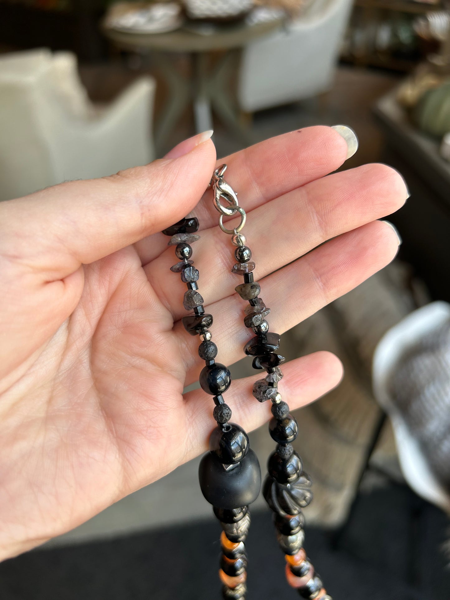 Crazy Lace Teardrop Necklace