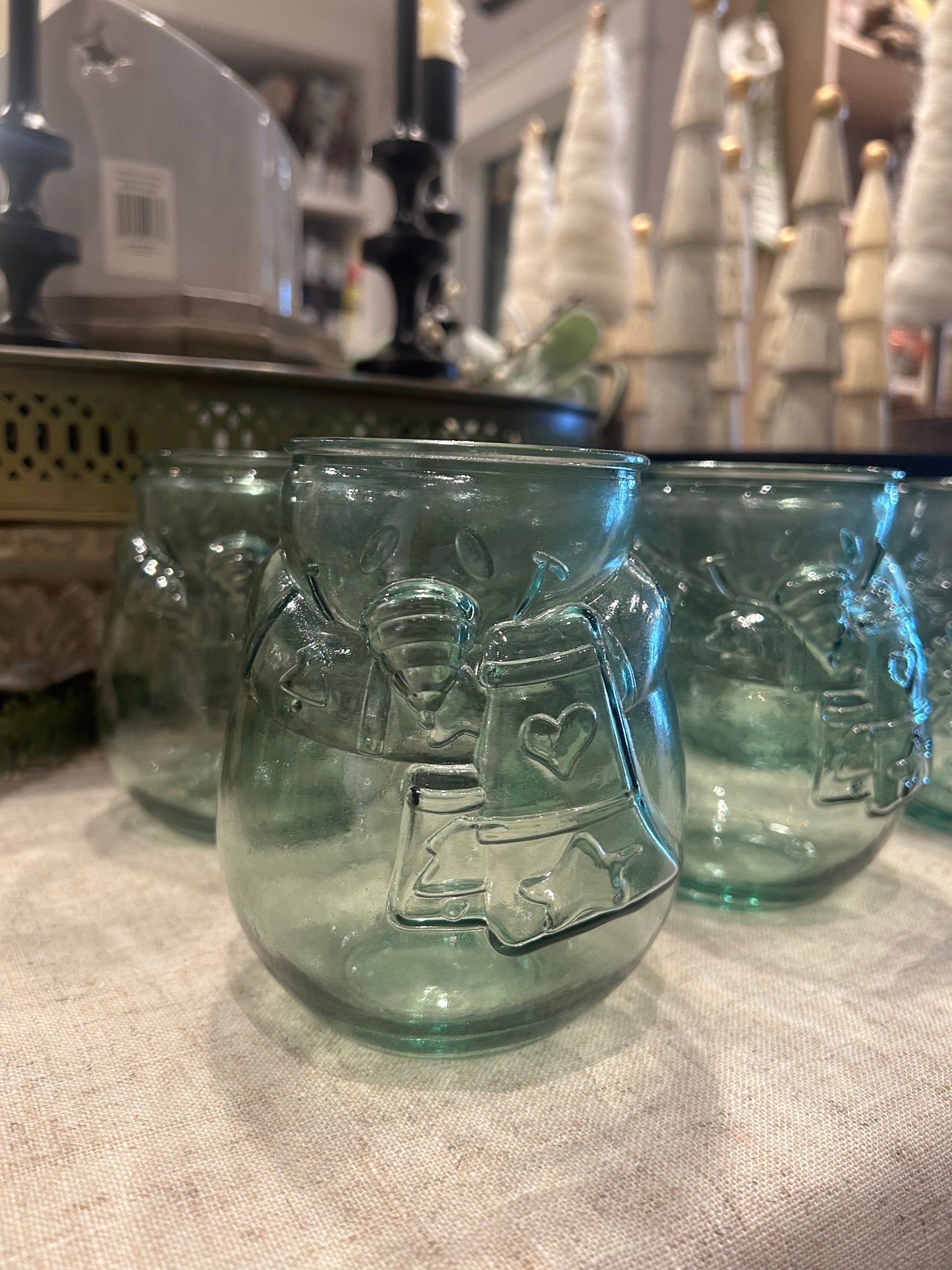 Snowman Shaped Wine Glass