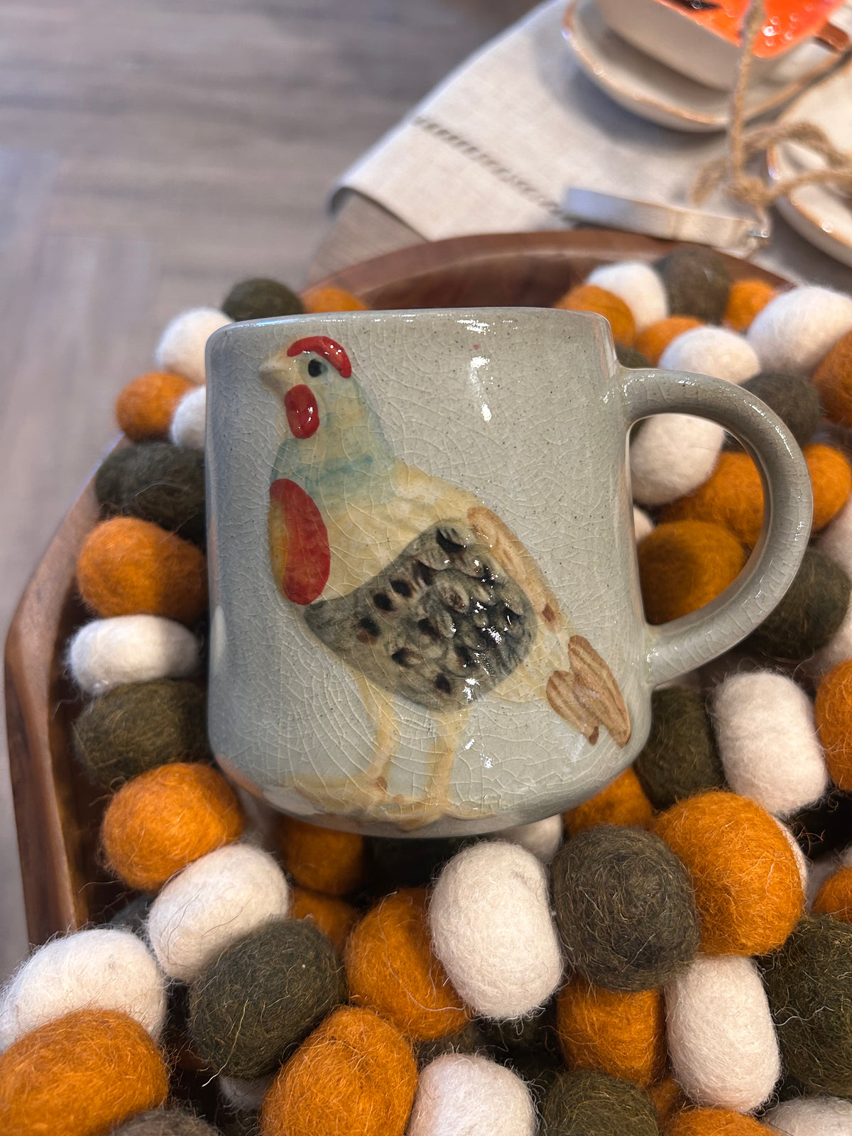 16 oz. Hand-Painted Embossed Stoneware Mug with Animal, 4 Styles (Each One Will Vary)