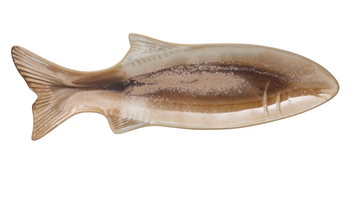 Fish Shaped Dish with Glaze