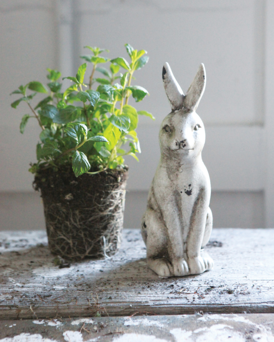 Distressed Ceramic Rabbit