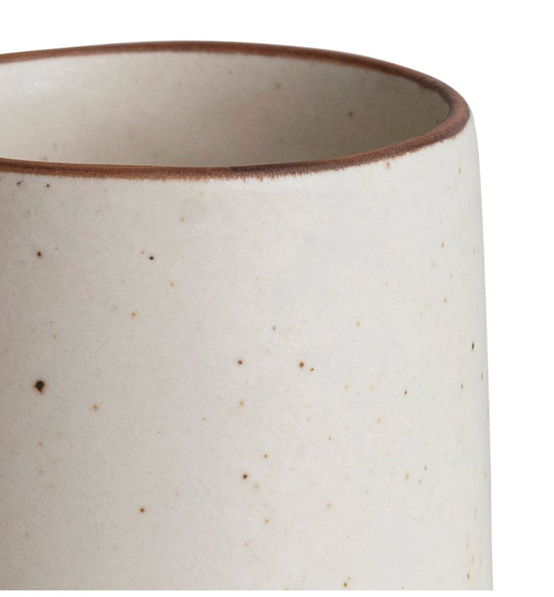 Stoneware Mug, Cream Color Speckled