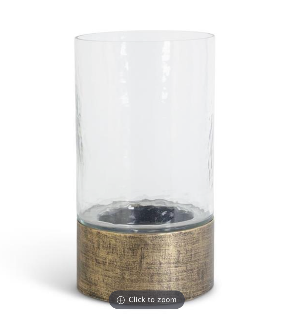 Lg Wavy Glass Hurricane