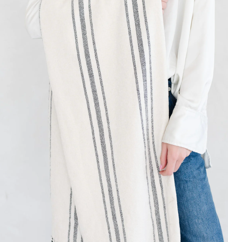 XL Chenille Fringe Throw Blankets