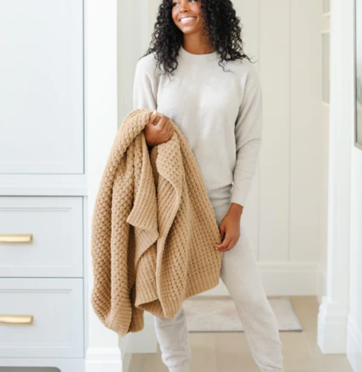 Waffle Knit Throw