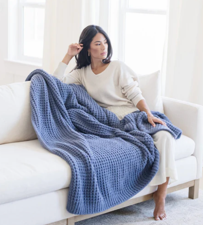 Waffle Knit Throw
