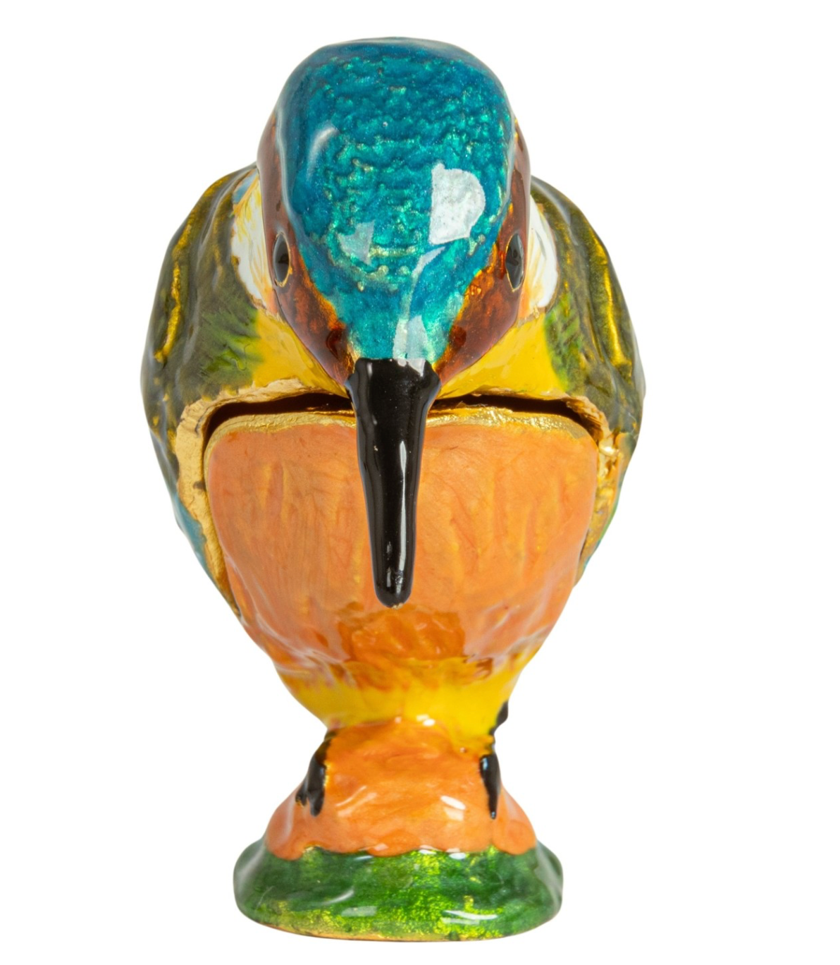 Metal Kingfisher Trinket Box