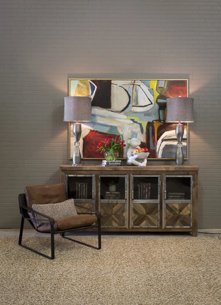 Abstract Framed Canvas ARES