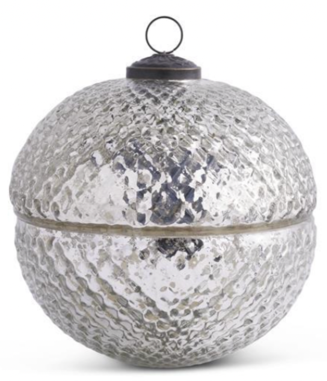 Mercury Glass Ornament Filled Candle