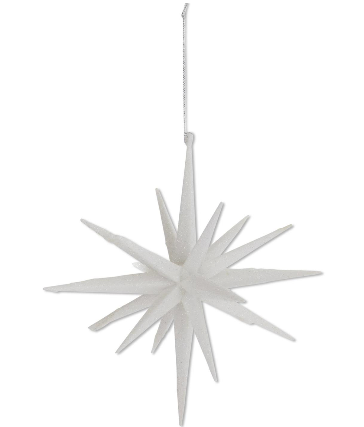 White Glitter Star Ornament