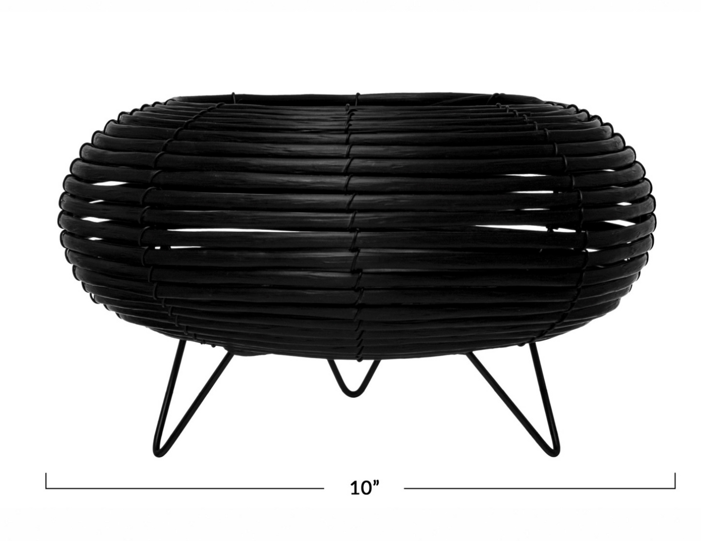 Plastic Planter with Metal Feet
