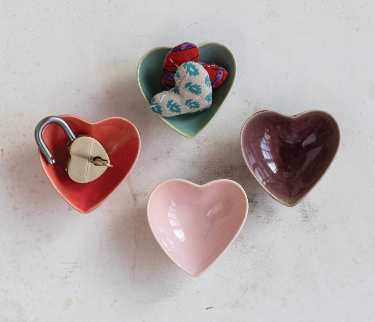 Stoneware Heart Dish