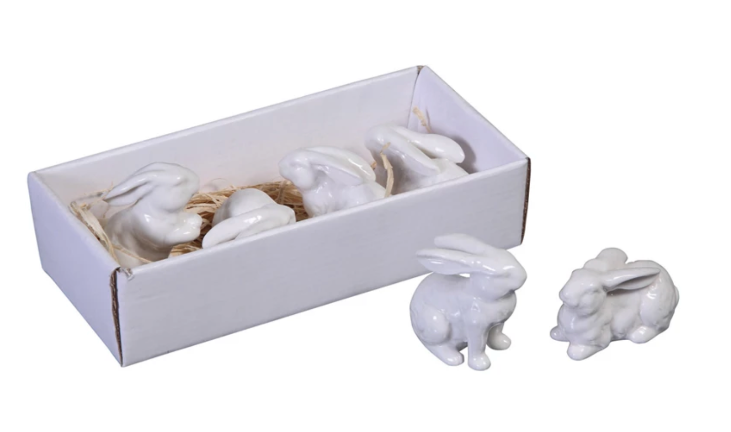 Ceramic Bunny set of Six