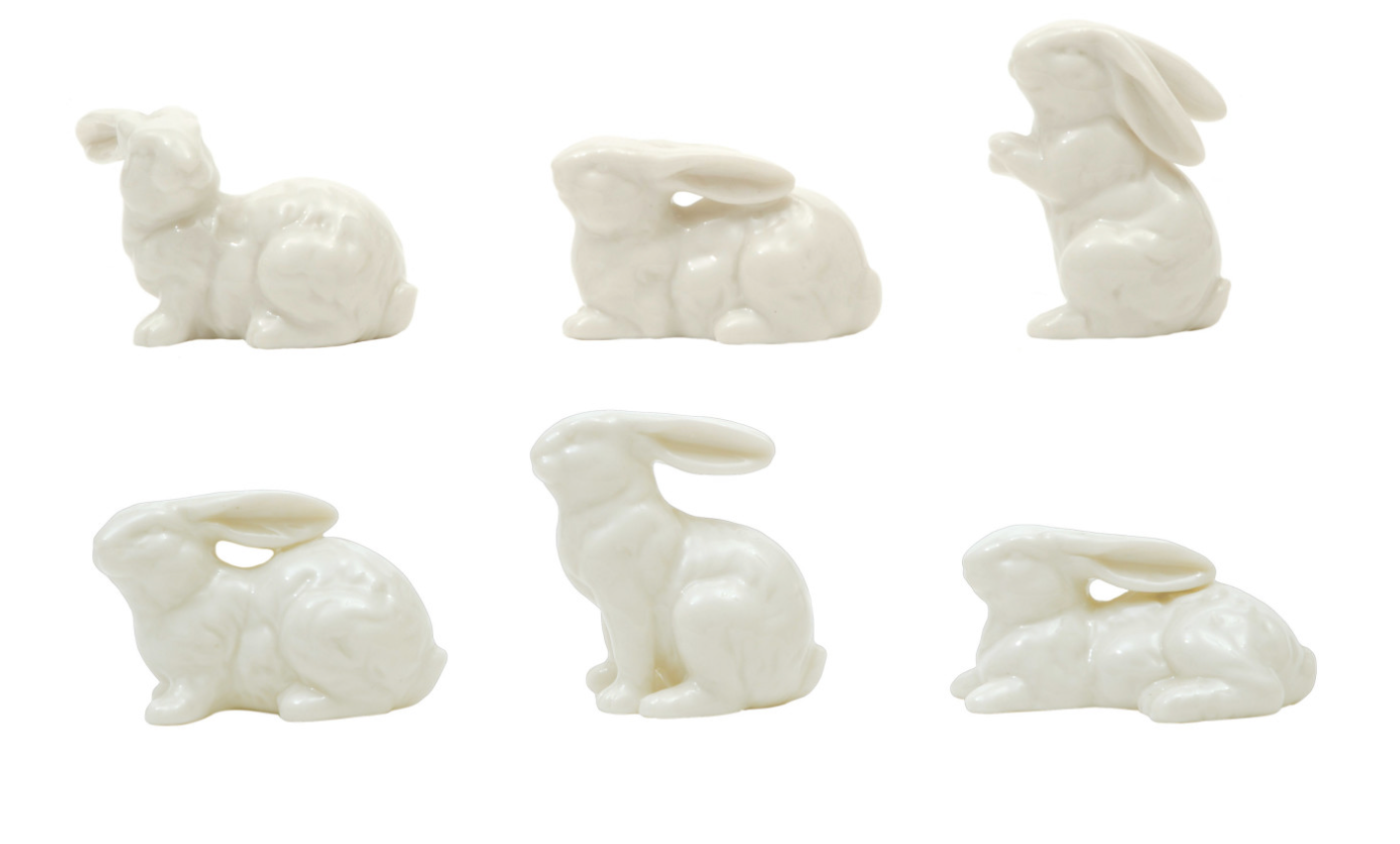 Ceramic Bunny set of Six