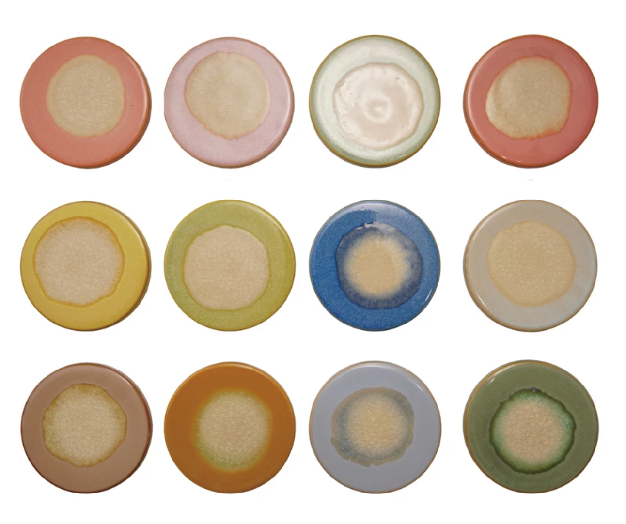 Stoneware Trivet, Reactive Glaze, 12 Colors