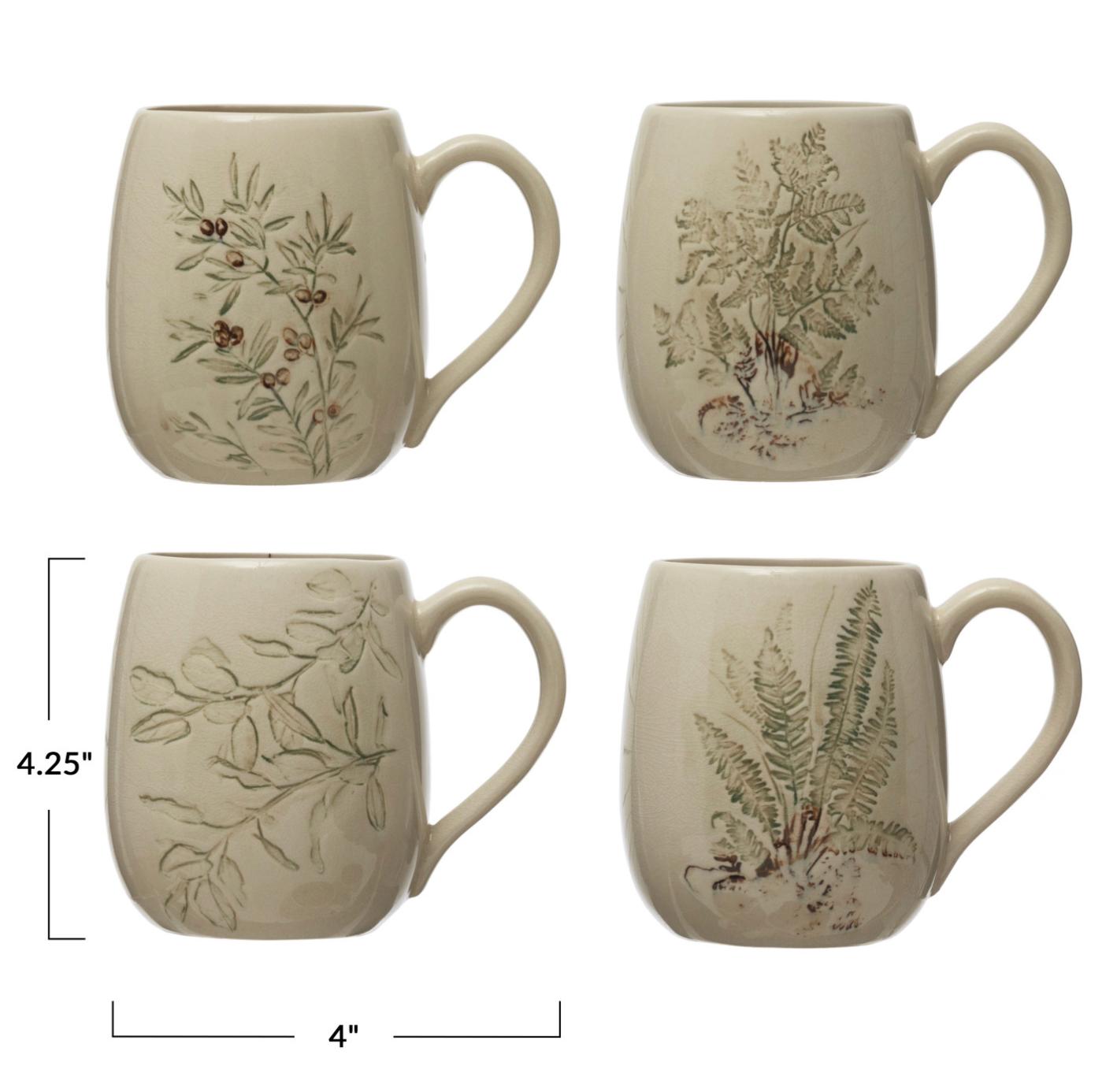 16 oz. Debossed Stoneware Mug
