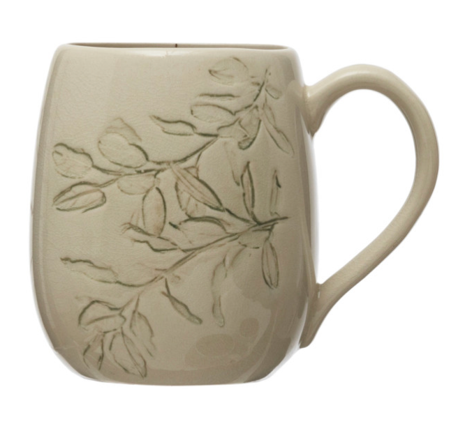 16 oz. Debossed Stoneware Mug