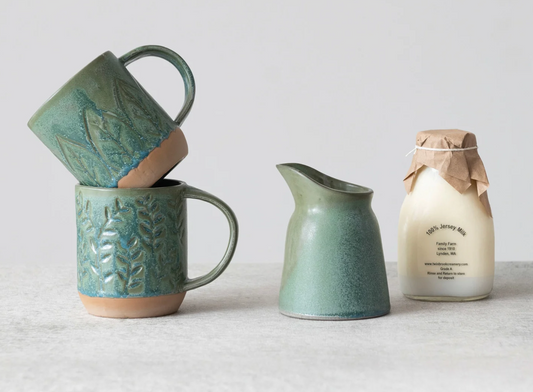 16 oz. Debossed Stoneware Mug, 2 Styles (Each One Will Vary)