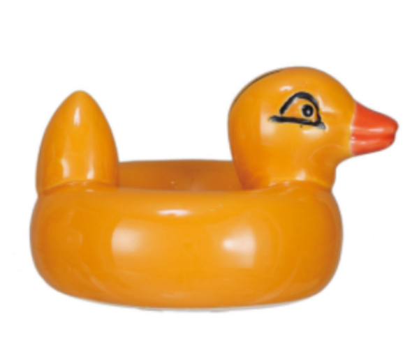 Hand-Painted Stoneware Mini Decorative Floating Pool Float, 2 Styles