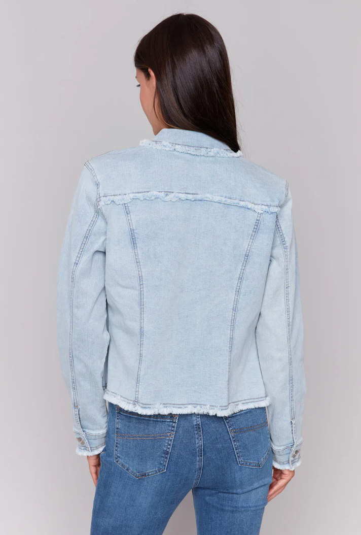 Charlie B Frayed Denim Jacket