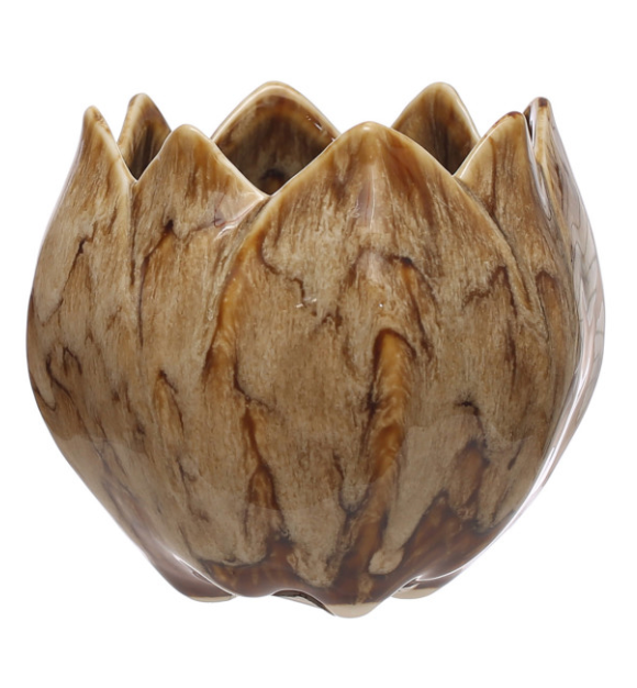 Stoneware Flower Shaped Planter