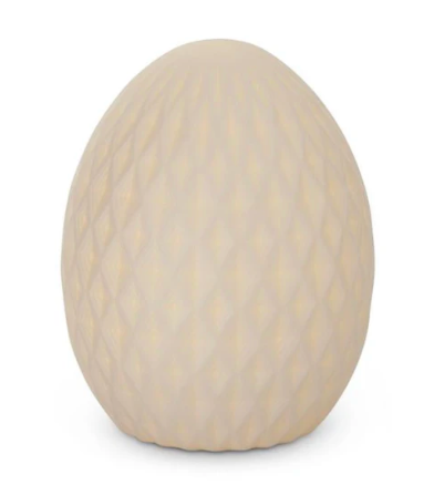 Embossed White Porcelain Led Easter Eggs