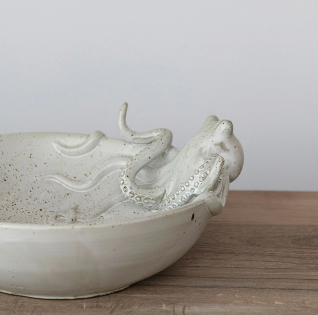 Stoneware Octopus Bowl