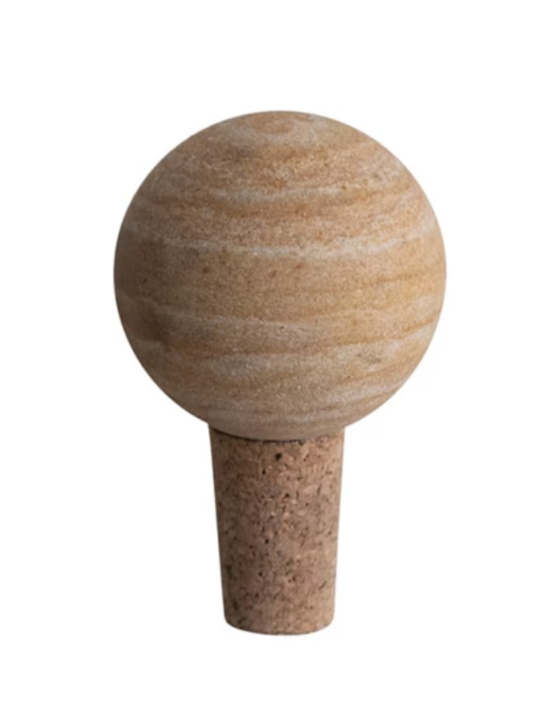 Marble & Cork Bottle Stopper