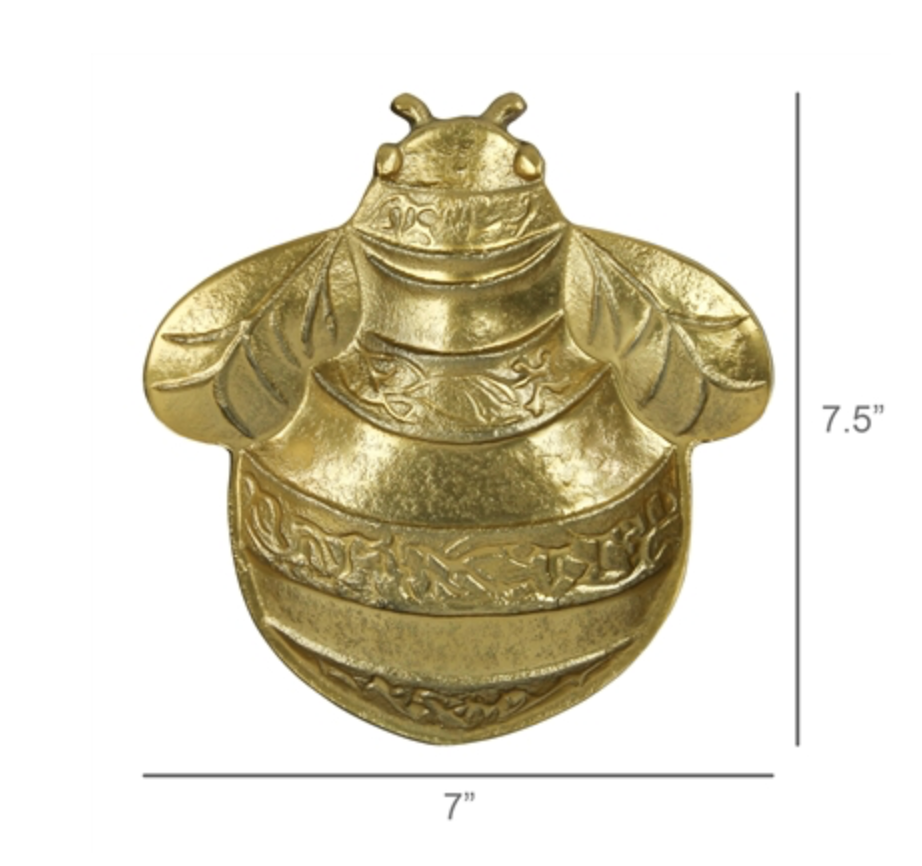 Bee Tray with Gold Finish