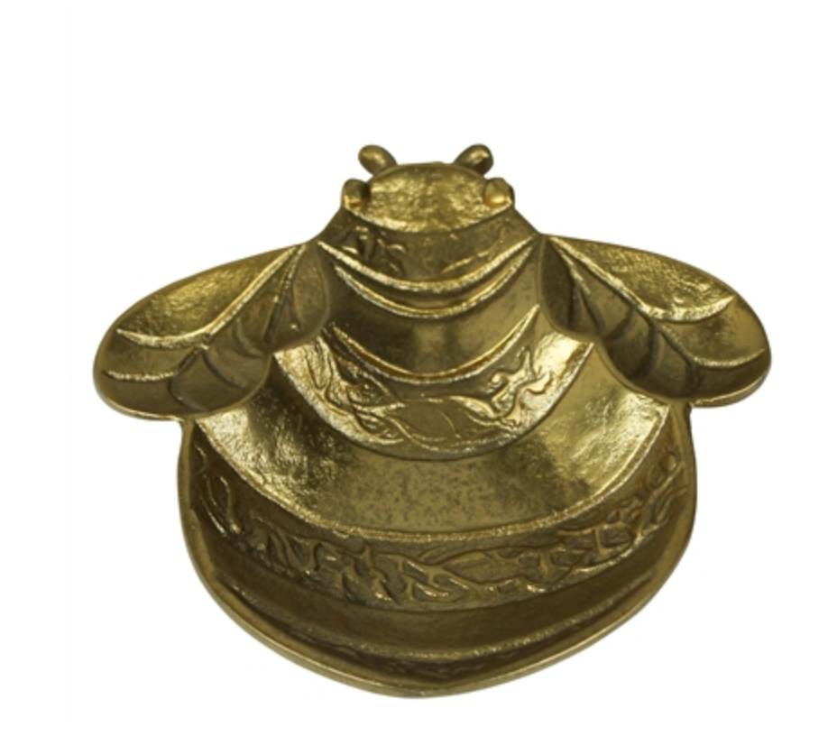 Bee Tray with Gold Finish