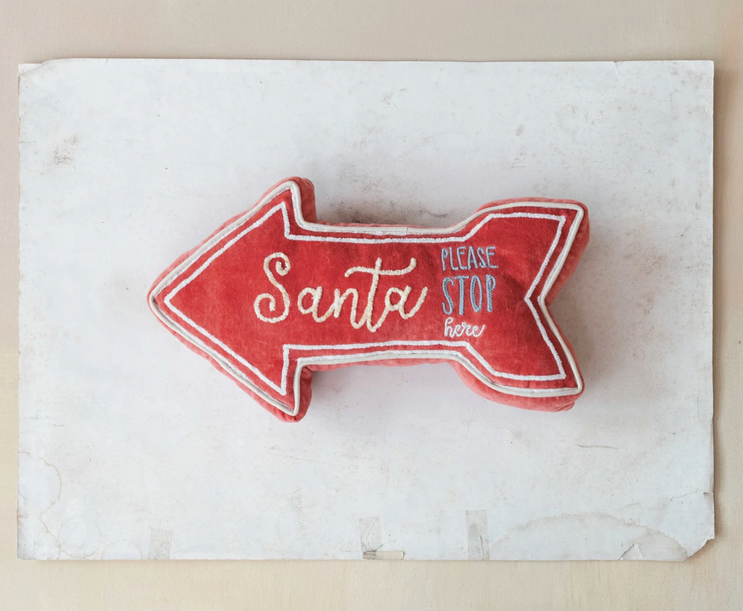 Santa Please Stop Here Pillow