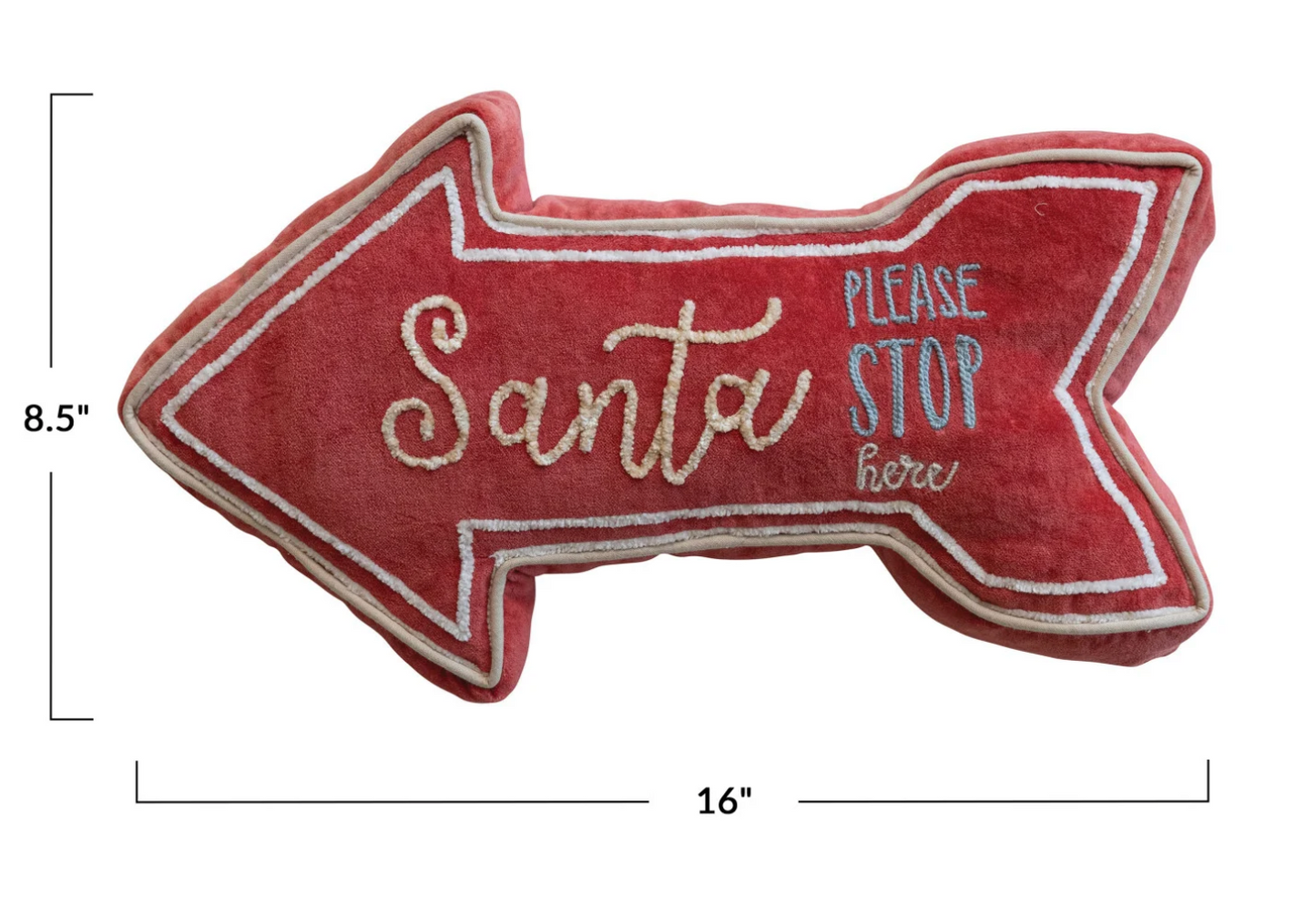 Santa Please Stop Here Pillow