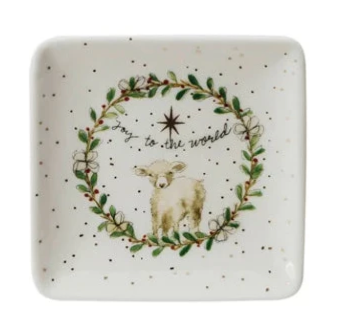3" Stoneware Dish Christmas