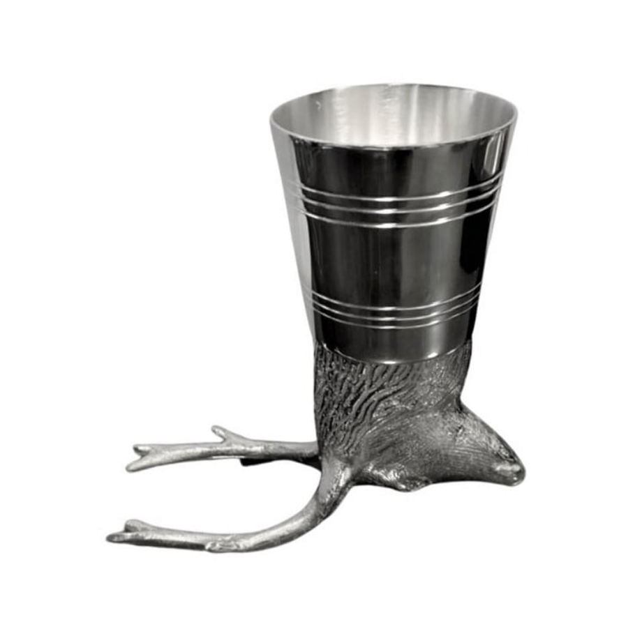 2 oz. Cast Aluminum & Stainless Steel Shot Glass