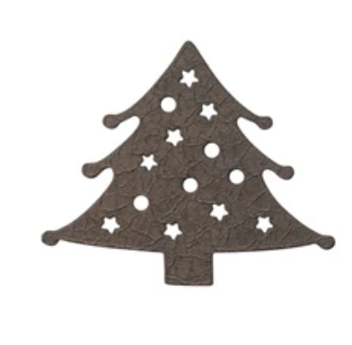 Textured Metal Holiday Icon Shaped Magnets