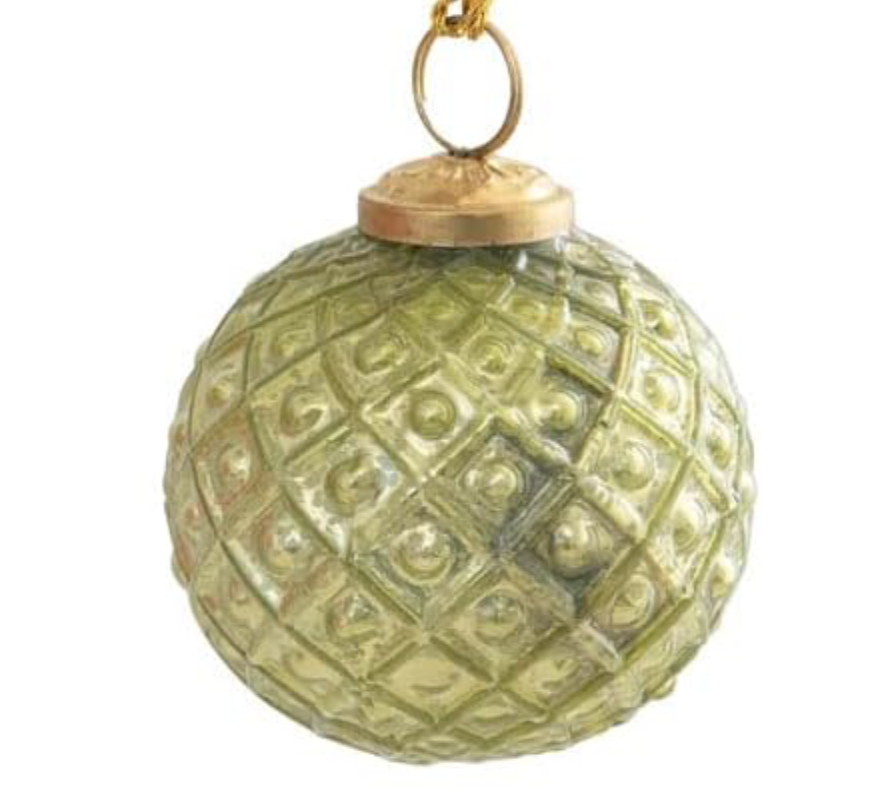 Embossed Glass Ornaments