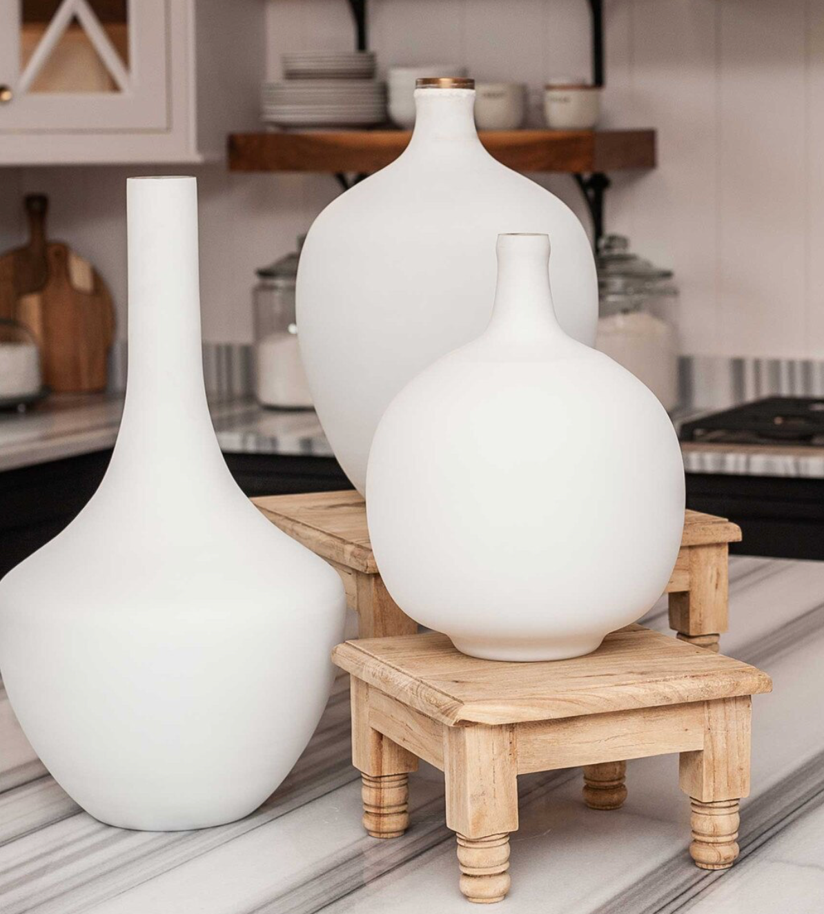 Athea 12.5" Glass Vase, Matte White