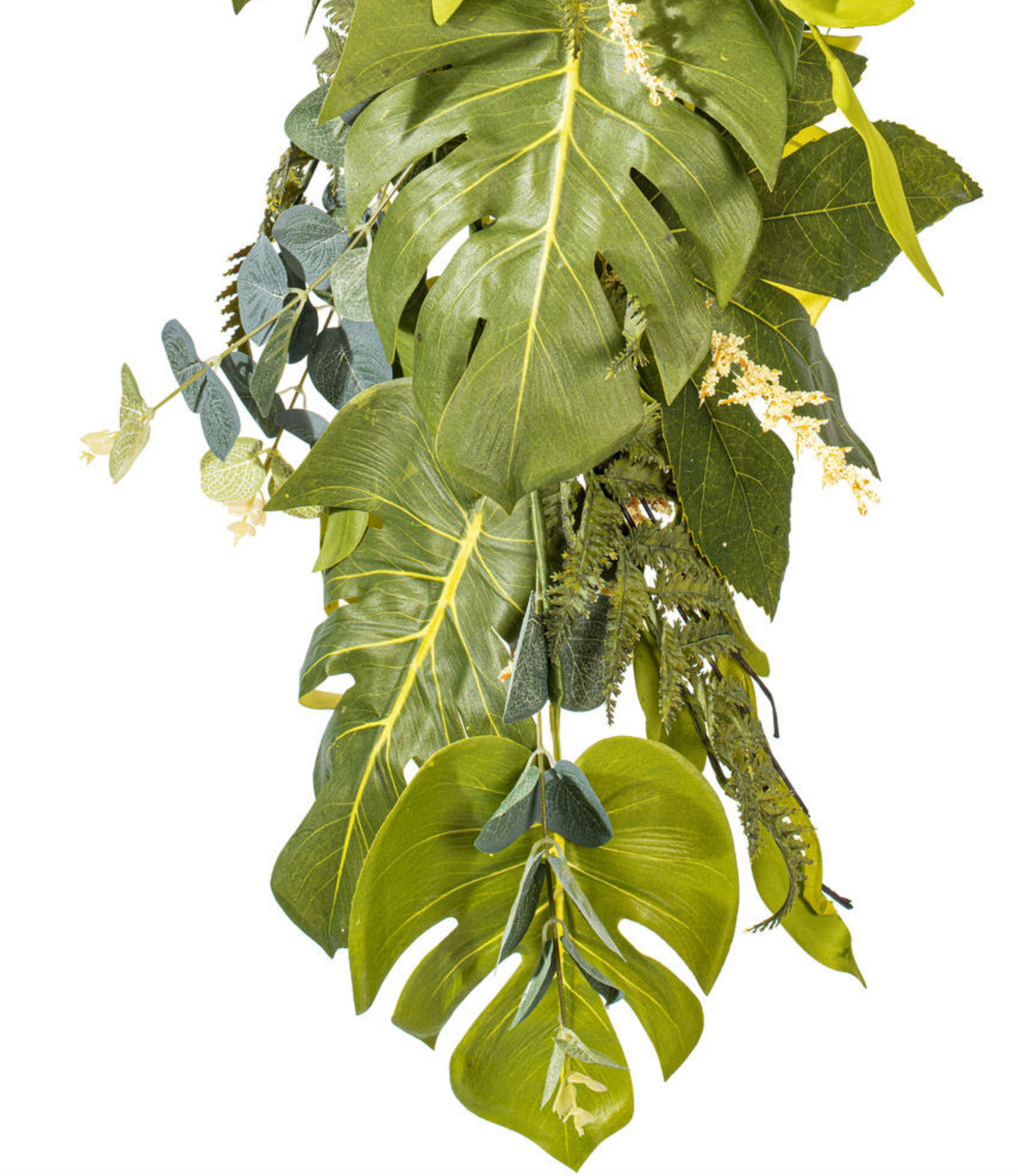 6'Artificial Green Mixed Jungle Foliage Garland