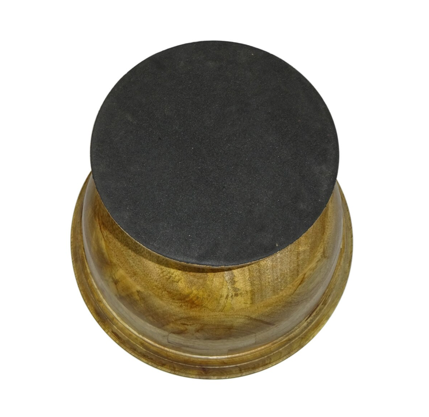 Enamel and Mangowood Round Pedestal Bowl