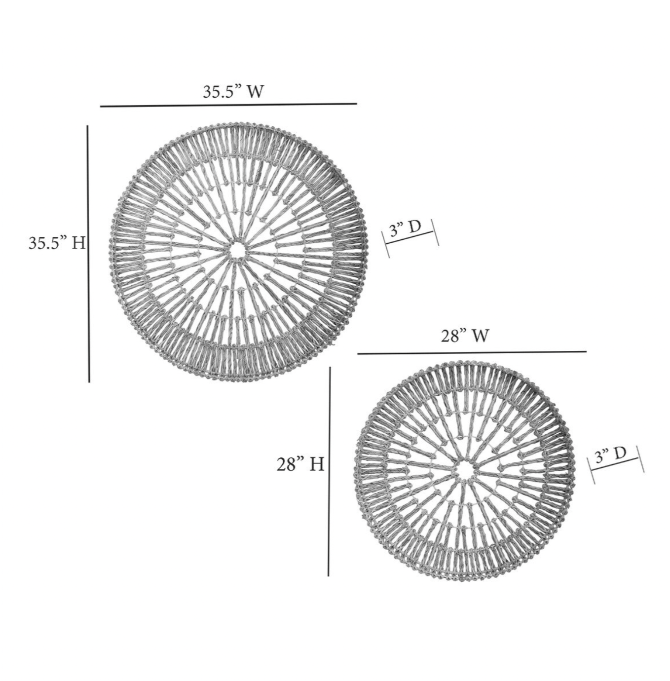 Kera Round Wall Decor, Set of 2