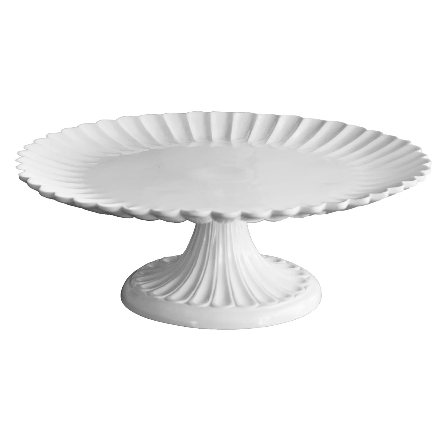 VIDA Vienna Pedestal Cake Plate White
