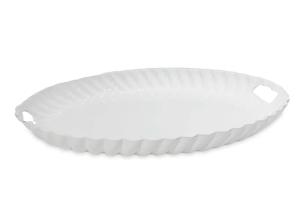 VIDA Vienna Oval Tray with Handles White