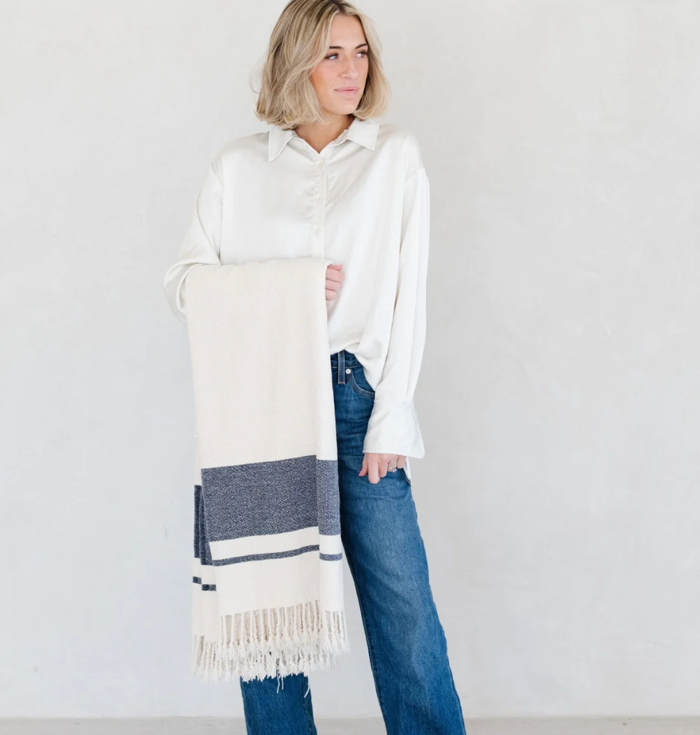 XL Chenille Fringe Throw Blankets