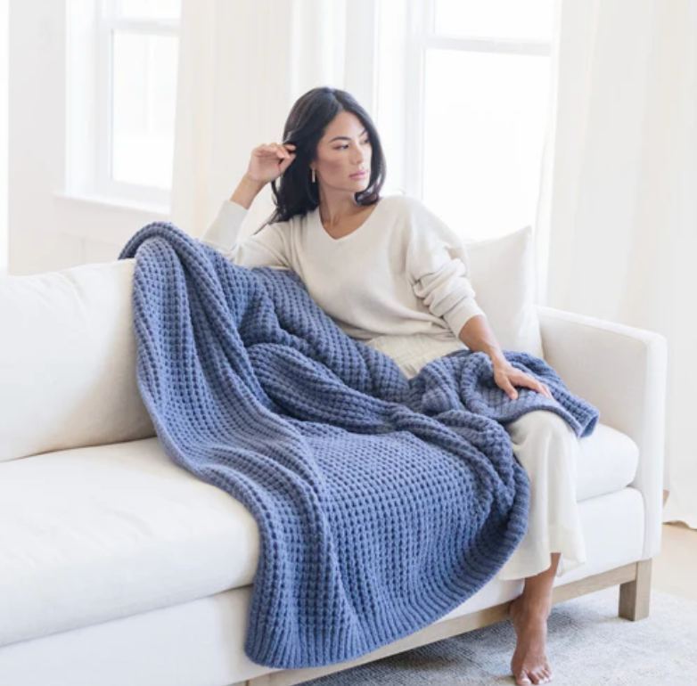 Waffle Knit Throw