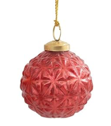 Embossed Glass Ornaments